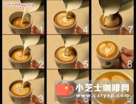 将奶泡从咖啡的正中央注入,注入时要有点力道,持续融合至八分满时